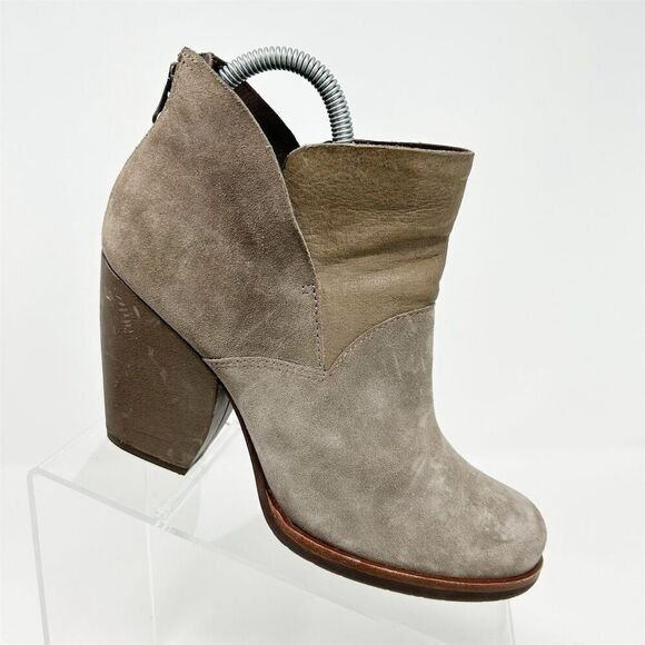 Kork-Ease Castaneda Women's Light Brown Gray Ankle Booties Size 8 Zip Closure - Picture 1 of 14